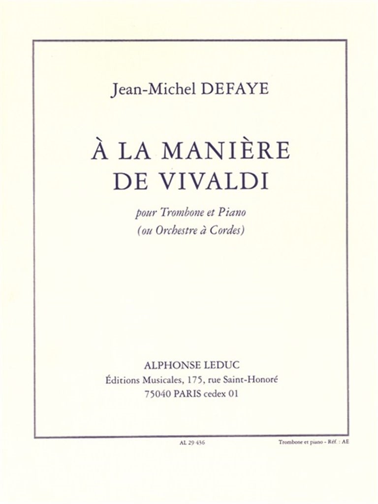 A La Maniere De Vivaldi